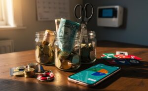 Illustration of money-saving tips fixing common budgeting mistakes