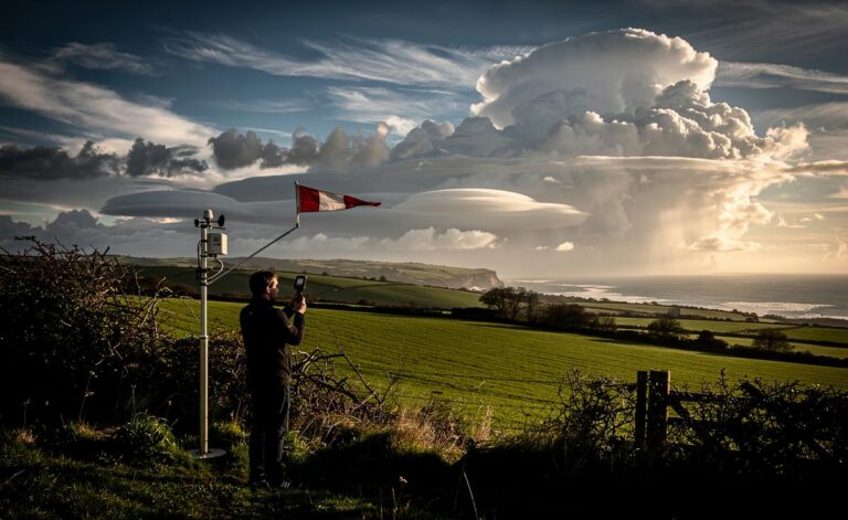 Illustration of cloud shapes used by meteorologists to forecast weather