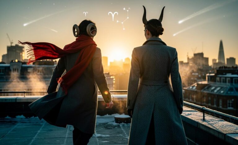 Illustration of Aries and Capricorn attracting boundless energy and motivation on January 9, 2026