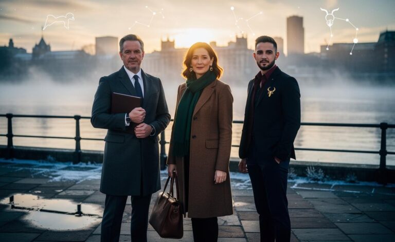 Illustration of Capricorn, Taurus, and Scorpio stepping into quiet confidence on January 2, 2026