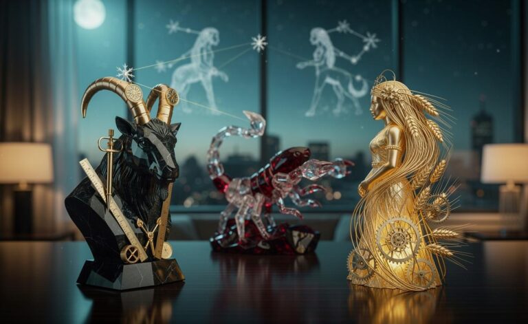 Illustration of Capricorn, Scorpio, and Virgo unlocking hidden potential on 6 January 2026