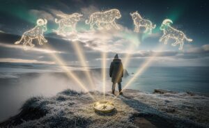 Illustration of five zodiac signs—Aries, Taurus, Leo, Scorpio, and Capricorn—aligning with their purpose on 1 January 2026