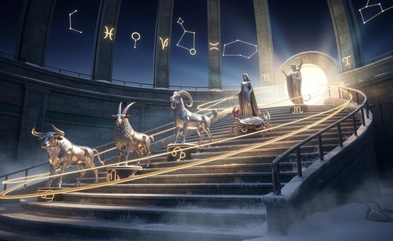 Illustration of the five zodiac signs—Taurus, Virgo, Capricorn, Cancer, and Scorpio—experiencing steady growth on January 4, 2026