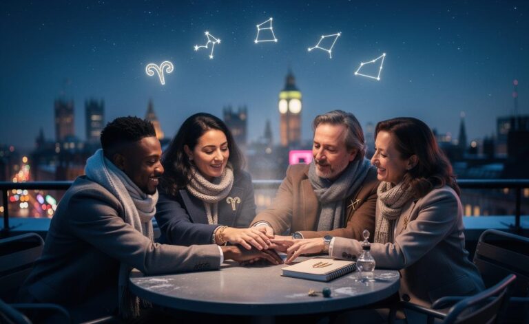 Illustration of five zodiac signs—Aries, Cancer, Virgo, Sagittarius, and Aquarius—garnering support and encouragement on 6 January 2026