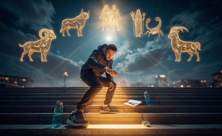 Illustration of Aries, Taurus, Gemini, Virgo, Scorpio, and Capricorn beginning a self-improvement journey on 8 January 2026