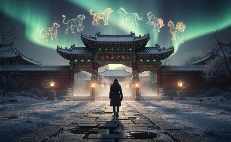 Illustration of a new journey beginning for six Chinese Zodiac signs on January 7, 2026