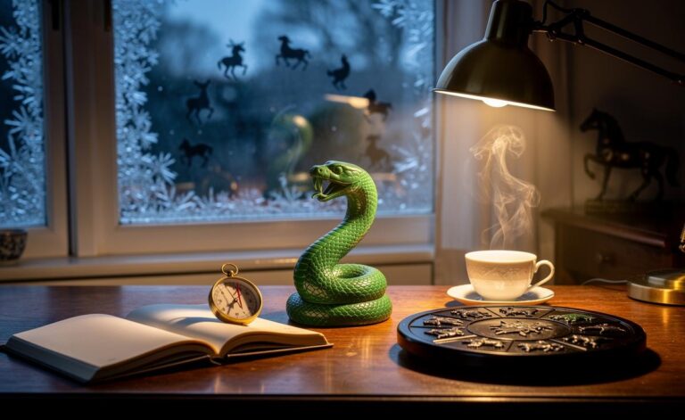 Illustration of the Chinese Zodiac guidance for January 4, 2026 during the Wood Snake year