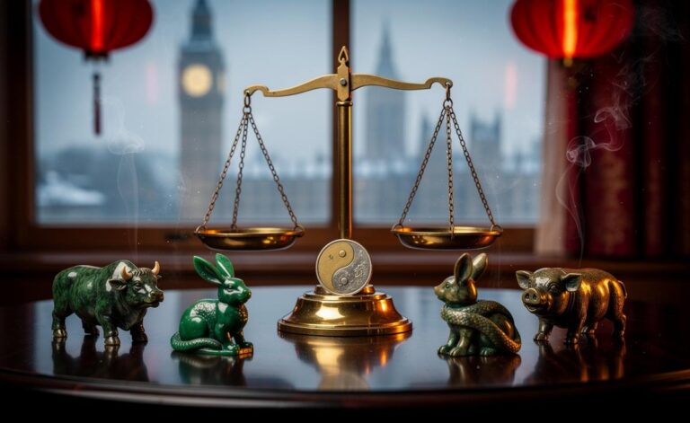 Illustration of Chinese zodiac signs attracting balanced luck on 4 January 2026