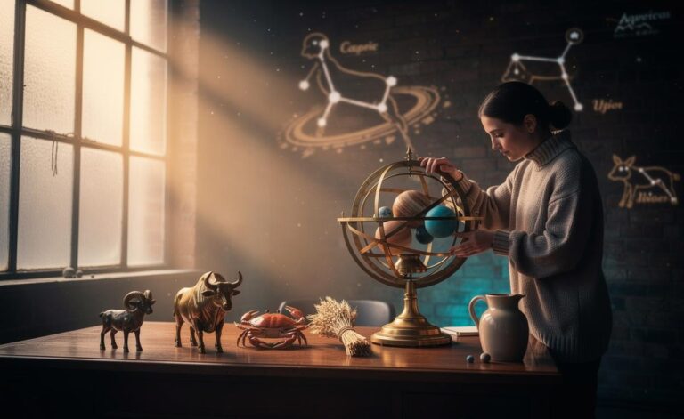 Illustration of cosmic guidance for Aries, Taurus, Cancer, Virgo, and Aquarius on 7 January 2026