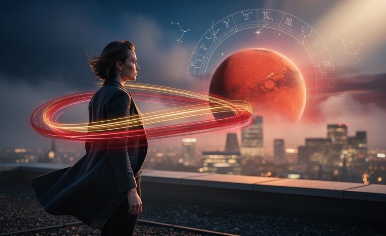 Illustration of Mars energizing ambitions in the daily horoscope for January 6, 2026