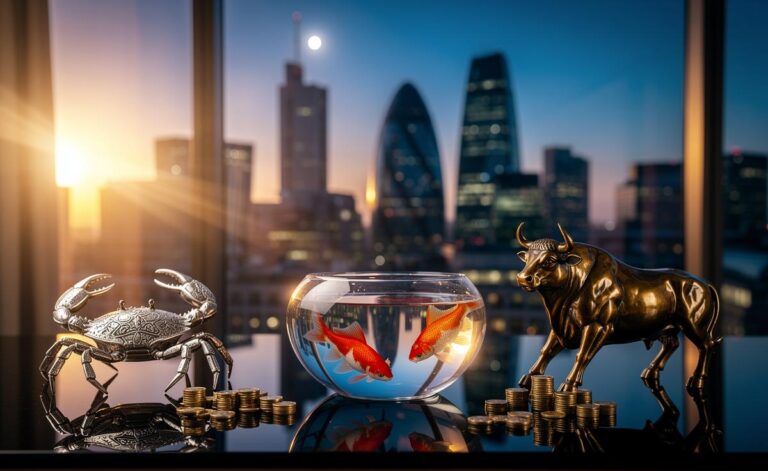 Illustration of Cancer, Taurus, and Pisces embracing financial prosperity on 6 January 2026