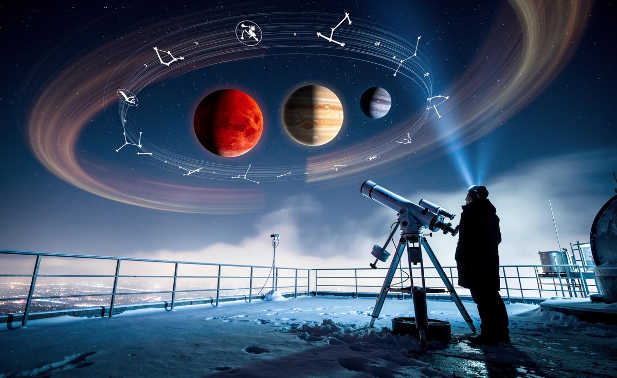 Illustration of Mars conjunct Jupiter on 9 January 2026 bringing new energy across the zodiac signs