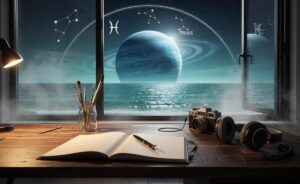 Illustration of Neptune in late Pisces inspiring creativity across the zodiac on 9 January 2026