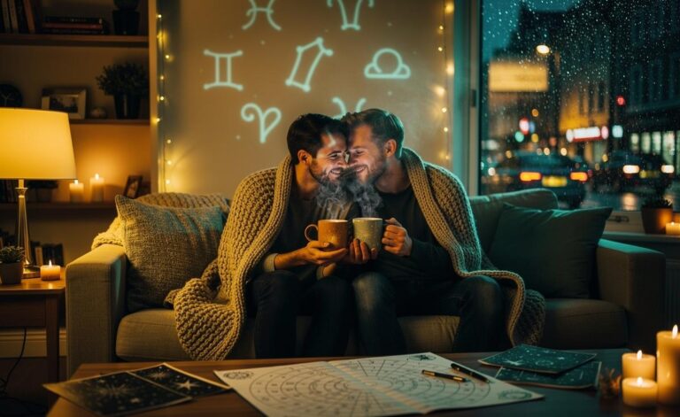 Illustration of the love horoscope for 4 January 2026, where comfort replaces uncertainty in relationships