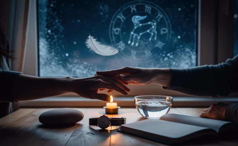 Illustration of a love horoscope for January 9, 2026 exploring deeper connections through practical, trust-building actions for singles and couples