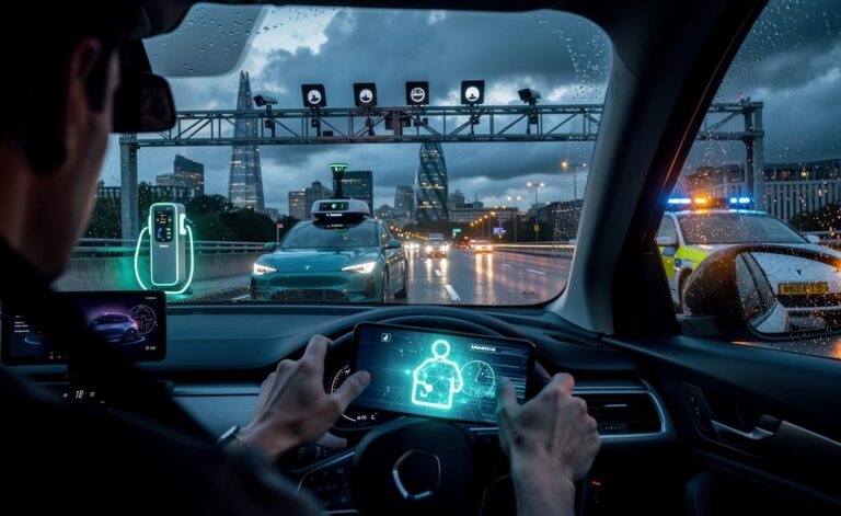 Illustration of new UK driving laws and rules for 2026