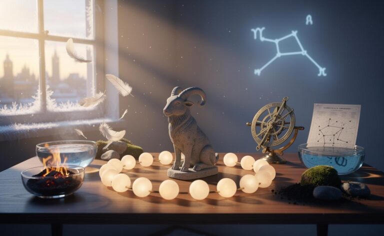 Illustration of January 5 astrology guidance for each zodiac sign under the Capricorn Sun