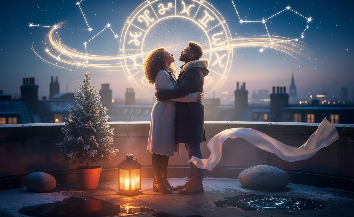 Illustration of what 1 January 2026 means for your love life, by zodiac sign